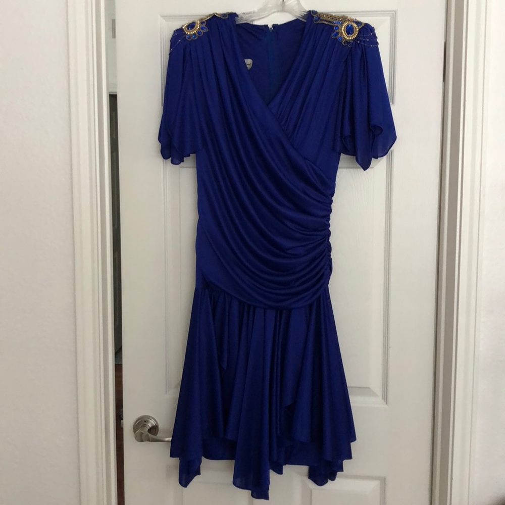 Vintage Abby Kent 1980s beaded drop waist dress